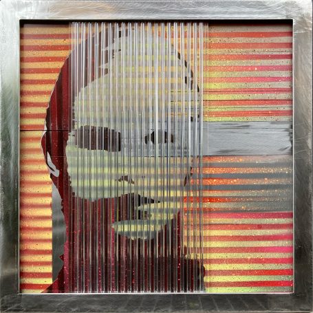 Beobachterin_3 50 x 50 cm Stahl